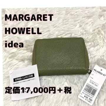 새상품 마가렛호웰 아이디어 지갑 소가죽 주름 가죽 올리브 MHL