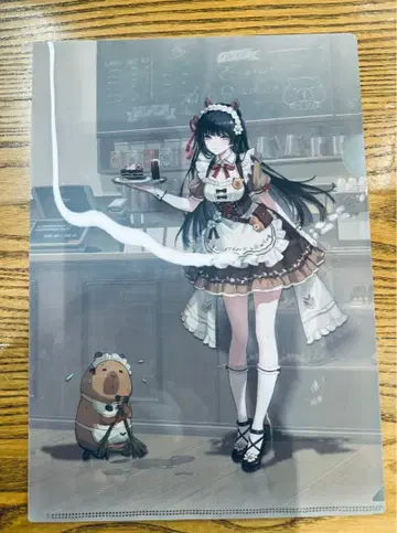 한국 한정판 명조 콜라보 카페 치사키 클리어 파일