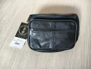 블랙 가죽 숄더백