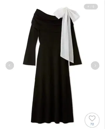 SNIDEL 스나이델 원숄더 리본 니트 원피스