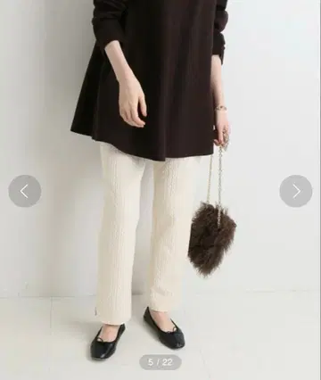 IENA 퀼팅 자카드 팬츠