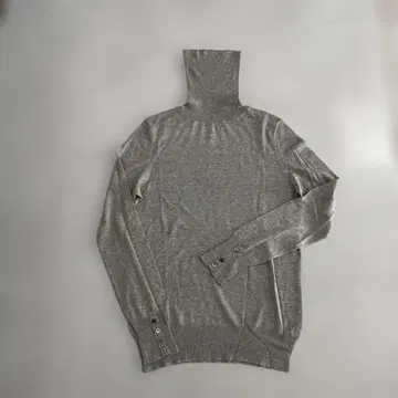 LURE 그레이 터틀넥 캐시미어 혼방 스웨터