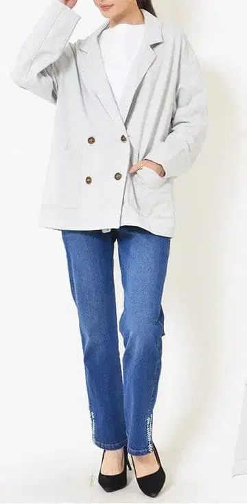 새상품 그레이 소프트 자켓 L