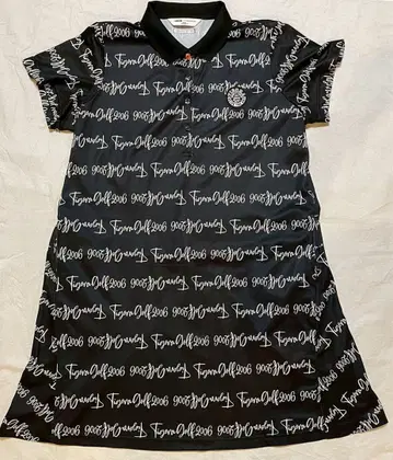 미사용 새상품 여성용 Tigora 원피스 피케 셔츠 2XL 블랙