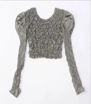 셔링 퍼프 슬리브 상의 / MAISON SPECIAL / 그레이