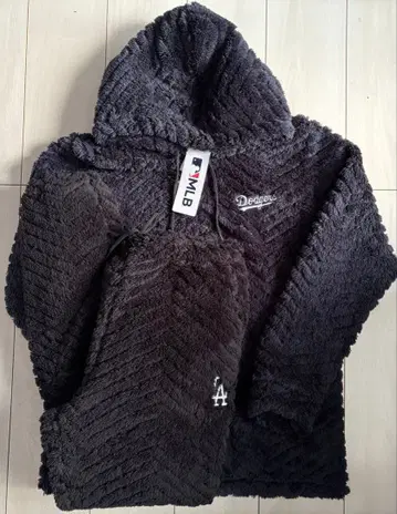 새상품 LL MLB 다저스 보아 플리스 상하의 세트 룸웨어 네이비