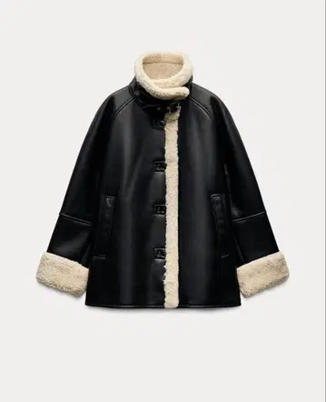 ZARA 리버서블 페이크 가죽 자켓 미사용 새상품 XS