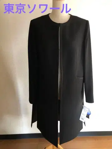 도쿄 소와르 블랙 노카라 코트