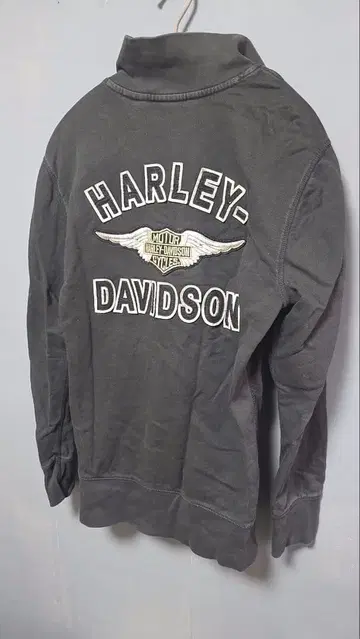 HARLEY-DAVIDSON 자수 로고 후드티 그레이