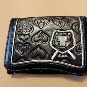ANNA SUI 하트 무늬 이단 접이식 지갑
