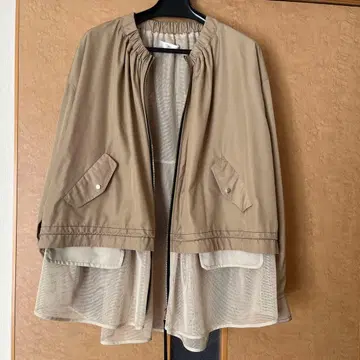 에이미 로우 메쉬 레이어드 블루종