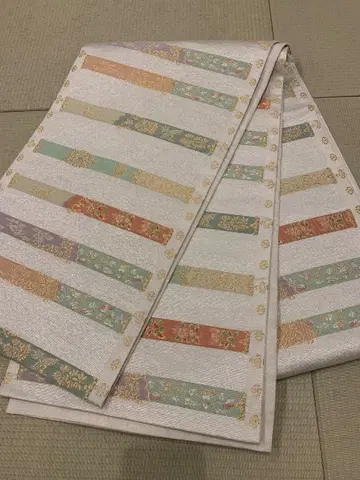 순수 실크 후쿠로 오비 새상품급