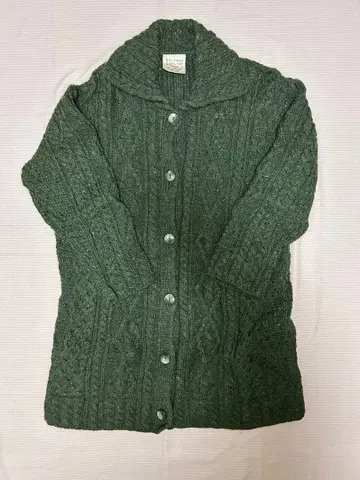 80s 아일랜드제 가디건 아란 니트 피셔맨