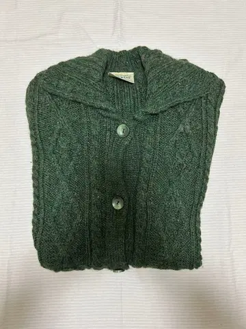 80s 아일랜드제 가디건 아란 니트 피셔맨