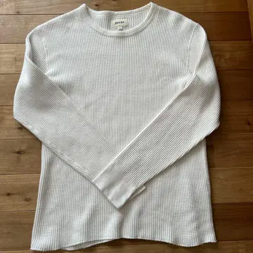 BEAMS 화이트 긴팔 T셔츠