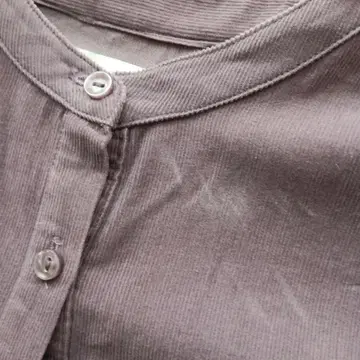 URBAN RESEARCH 코듀로이 퍼플 롱 셔츠 원피스