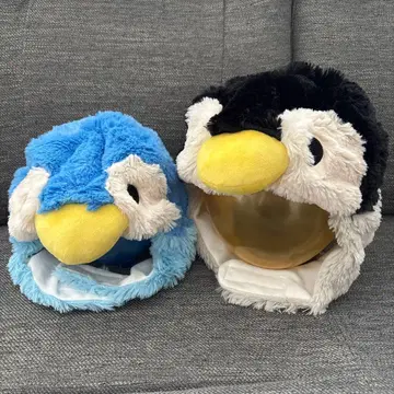 펭귄 머리 모자 봉제 인형