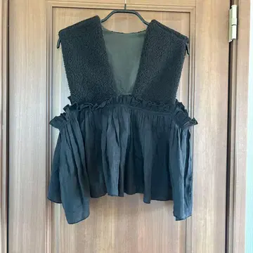 ito fukuoka 플리스 카라 부착 다크 그레이 베스트 normal