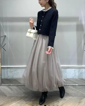 CELFORD 튤 벌룬 스커트 36 그레이지