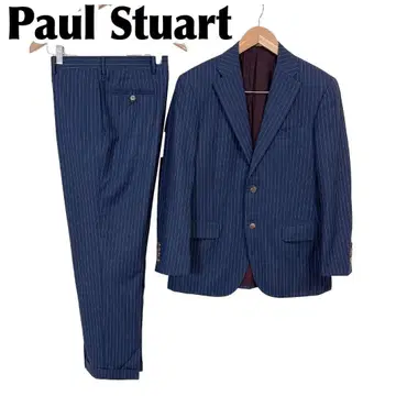 Paul Stuart 남성용 수트 셋업 38/32 네이비 스트라이프