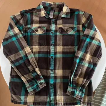 patagonia 오가닉 코튼 체크 무늬 플란넬 셔츠 USA 사이즈 S