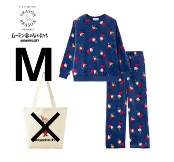 시마무라 시즌리즈 무민 룸웨어 파자마 네이비 M