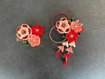 시치고산 머리 장식 크레이프 원단 공예