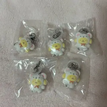 산리오 메지루시 액세서리 복슬복슬 스노우 폼폼푸딩