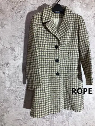 ROPE 하운드투스 울 롱 코트