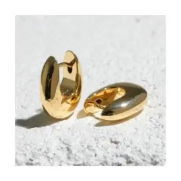 새상품급 톰우드 Pebble Hoops Small Gold 골드