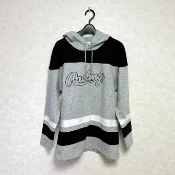 Rawlings 후드티 그레이 블랙 화이트 후드 부착