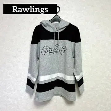 Rawlings 후드티 그레이 블랙 화이트 후드 부착