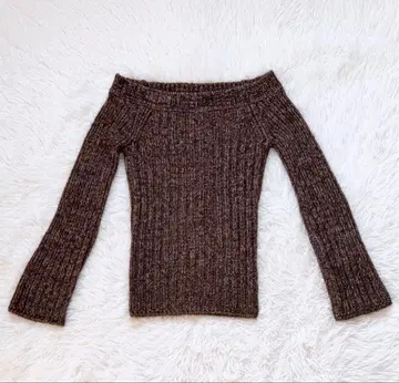 EPOCA 긴팔 니트 상의 브라운