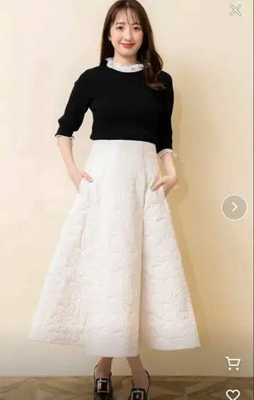 노엘라 플라워 퀼팅 스커트 Noela