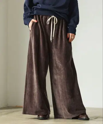 조지스 컷 콜 와이드 팬츠 브라운 코듀로이
