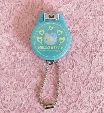 키티 손톱깎이 볼체인 스트랩 레트로 카오하나 거울 포함 2000년