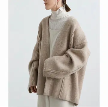 select MOCA 노카라 오버 사이즈 울 블렌드 니트 코트