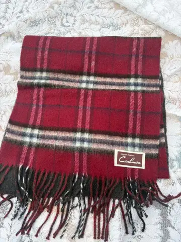 새상품 Cashmere 캐시미어 머플러 리버서블