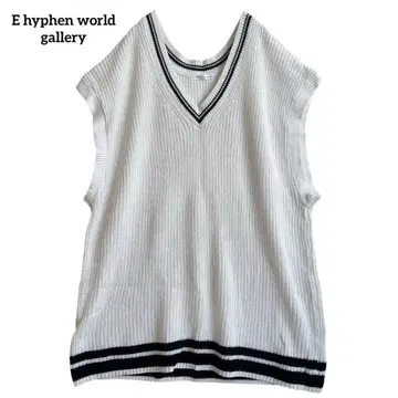 새상품급 하이픈월드 갤러리 라인 니트 베스트 [ F ] 두꺼운 원단 V넥