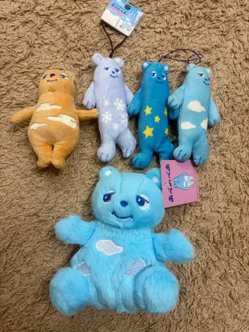 아베노베어 봉제 인형 5개 세트 키체인