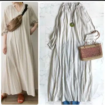 [새상품] 어반 리서치 멀티 스트라이프 개더 맥시 원피스 정가 1.1만