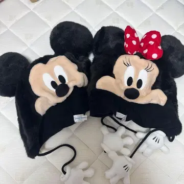 미키 미니 귀도리 모자 장갑 포함