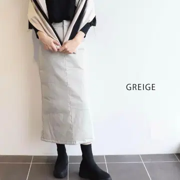 AORA 울트라 웜 다운 스커트 M 그레이지