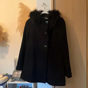 KUMIKYOKU 블랙 퍼 코트 사이즈 2