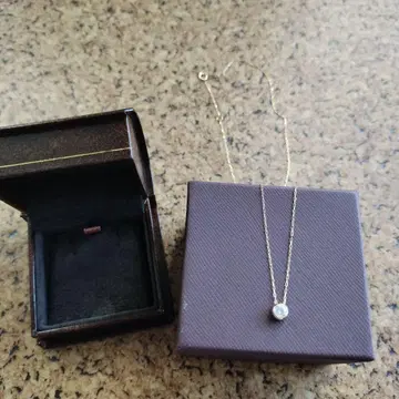 핑크 골드 크리스탈 목걸이