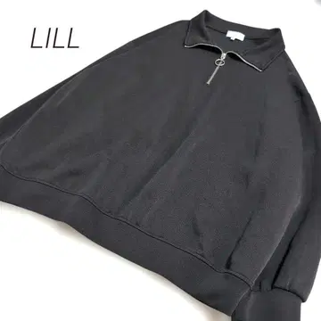 LILL 리루 하프 지퍼 트레이닝복 L 블랙 루즈핏 빅