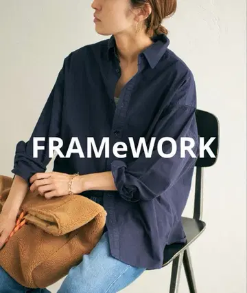 새상품급 FRAMeWORK 코튼 레귤러 카라 셔츠 프레임워크