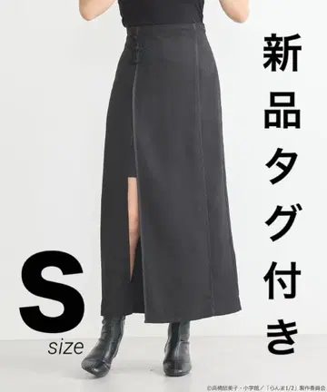 [택 포함 새상품] earth 란마1/2 차이나 스커트 블랙