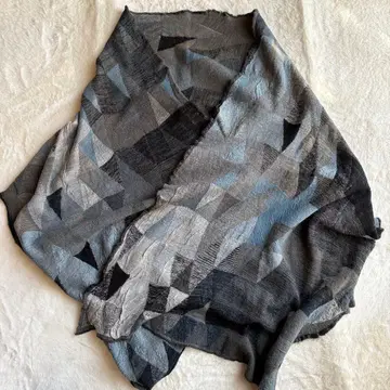 요건 레일 스톨 면 x 울 x 실크 그레이 계열