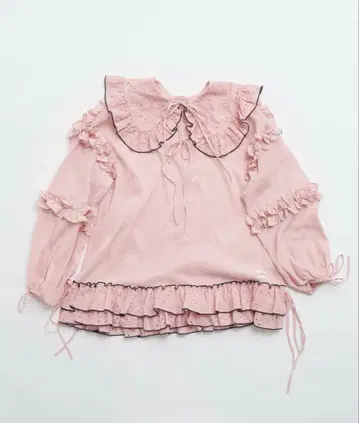 헬로 샌프란시스코 스티치 프릴 튜닉 핑크